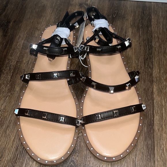 NWT A New Day Astrid Studded Sandals in Black 8W - Picture 3 of 6